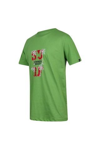 2as Alex Baskılı Erkek Sıfır Yaka T-shirt 047 Yeşil