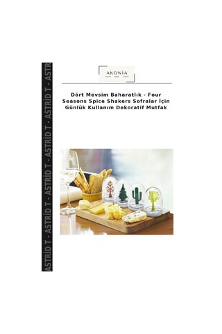 Dört Mevsim Baharatlık - Four Seasons Spice Shakers Sofralar İçin Günlük Kullanım Dekoratif Mutfak Çok Renkli