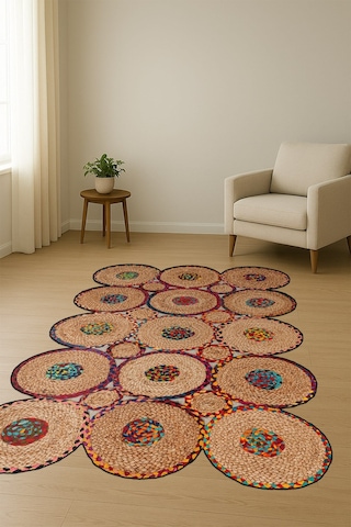 Modern Desenli Lazer Kesim Dijital Baskı Kaymaz Taban Halı H0438 Renkli