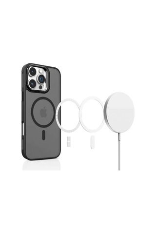 Joko Apple Uyumlu, iPhone 16 Flet Lens Magsafe Kapak - Turuncu