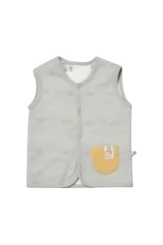 Biorganic Bebek Yelek 61511 Ekru-gri