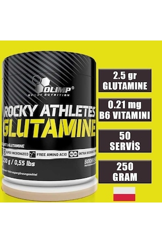 Olimp Rocky Athletes Glutamine 250 Gram Aromasız 50 Servis