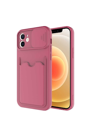 Apple Uyumlu iPhone 12 Kılıf Zore Kartix Kartlık Bölmeli Kılıf