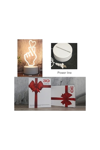 Soulader 3 Boyutlu Gitar Şekilli Led Işık Odası Aydınlatma Dekoratif Gece Lambası Beyaz