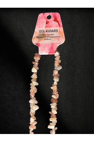 Gül Kuvars Pembe Kuvars Doğal Kırıktaş Kolye Aşk Ve Özgüven Taşı Pembe