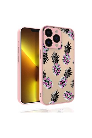 Apple Uyumlu iPhone 13 Pro Kılıf Desenli Kamera Korumalı Parlak Zore Nora Kapak NO1