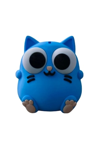 3dprototürk Mavi Kedi Kumbara 16 Cm