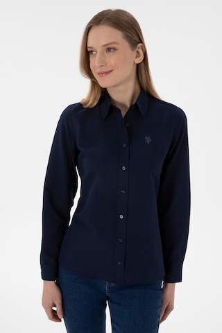 U.S. Polo Assn. Kadın Lacivert Uzun Kollu Basic Gömlek 50316711-VR033
