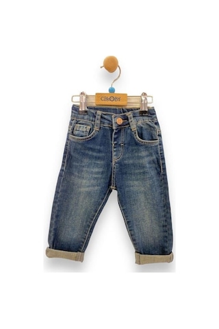 Çikoby Erkek Bebek Kot Pantolon-13808 Mavi