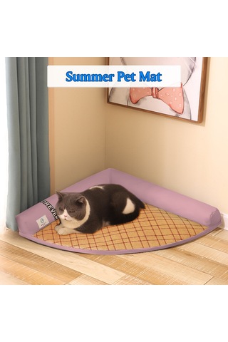 Maiyame Kedi Köpek Yaz Matı Evcil Hayvan Yaz Matı Köpek İçin Soğutma Matı Kedi Evcil Hayvan Kedi Köpek Yatağı 17