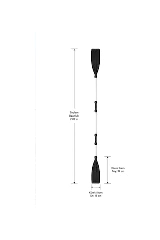 Walke Ayarlanabilir Alüminyum Çift Taraflı Kano Küreği 207 Cm Kano, Sup Ve Deniz Yatağı Uyumlu 16101