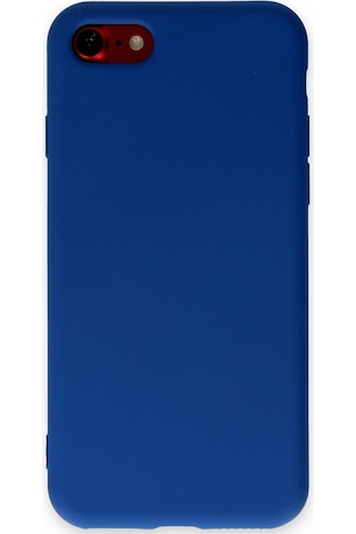 Apple Uyumlu iPhone Se 2020 İçi Kadife Kaplı Esnek Silikon Kapak Ryc/ Nano Lansman Lacivert