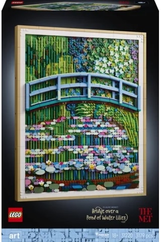 LEGO® Art Claude Monet – Nilüfer Gölü Üzerinde Köprü 31220 - Yetişkinler için Empresyonist Tablo Yapım Seti (3179 Parça)