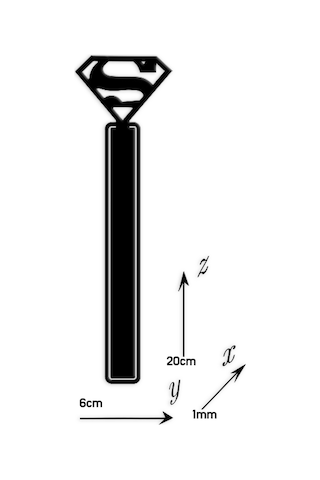 Süperman Temalı Metal Kitap Ayracı