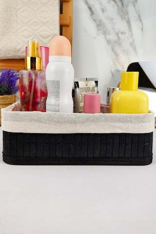Digithome Bambu Çok Amaçlı Saklama Kutusu Düzenleyici Küçük Boy Organizer Siyah 25x15x8 Cm - Cl-6007-5