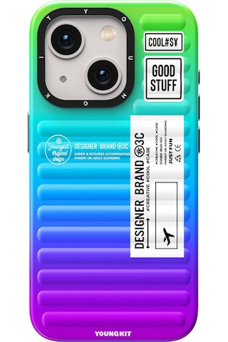 Apple Uyumlu iPhone 15 Kılıf Youngkit The Secret Color Serisi Kapak Yeşil