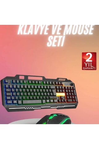Rgb Işıklı Gaming Oyuncu Klavye Q Klavye Mouse li 11476032