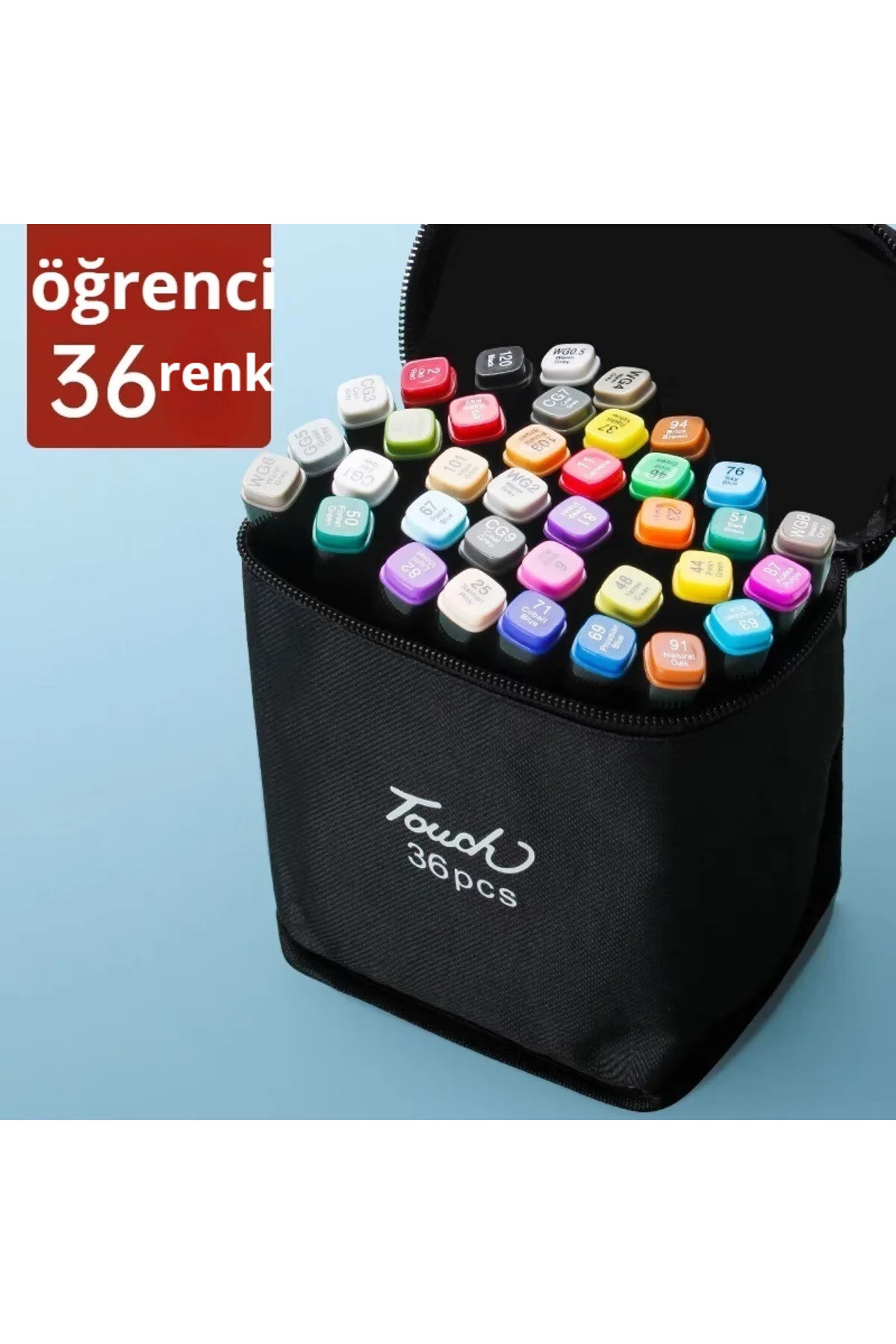 36 Adet Çift Taraflı Marker Kalem Seti Çanta