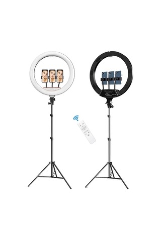 Profesyonel 18" Ring Light Soft Işık Çantalı Youtuber Makyaj Çekimleri