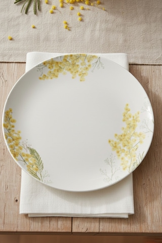 Rakle Mimosa Seramik 4'lü Servis Tabağı Seti 25,5 Cm Çok Renkli