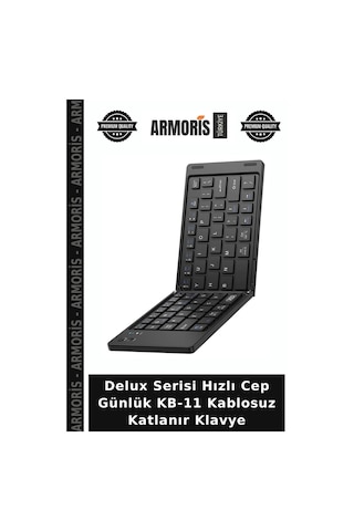 Delux Serisi Hızlı Cep Günlük Kb-11 Kablosuz Katlanır Klavye