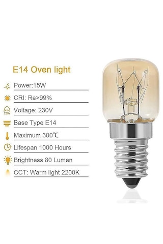 Silverline Esty Luno Fırın Lambası 300 Derece Isıya Dayanıklı