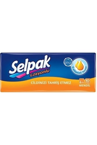 Selpak Losyonlu Mendil 10'lu 3 Paket