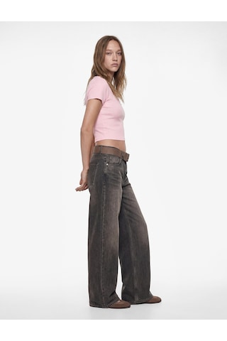 Koton Kısa Kollu U Yaka Slim Fit Pamuklu Crop Tişört Pembe 6sal10015ık Gül