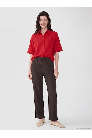 Lcw Comfort Kırmızı Loose Fit Kadın Gömlek Xl-2xl