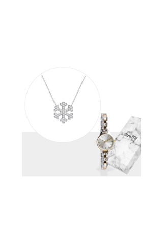 Glorria Gümüş Kar Tanesi Kolye - Hediye Seti