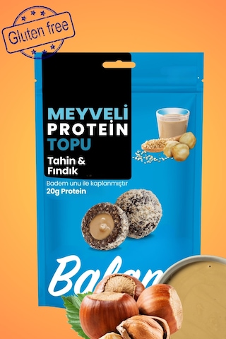 Meyveli Tahinli & Fındıklı Protein Topları 110gr X3 Adet