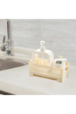 Pazly Suntek Lavabo Sünger Tutucu Taşınabilir Bulaşık Deterjanı Gri - Pratik Gri