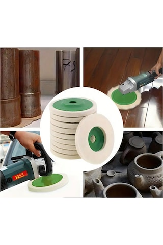 Senbang Yün Parlatma Diski 115 Mm 10 Lu Set İnce Keçe Polisaj Diski Metal Ve Oto Cila