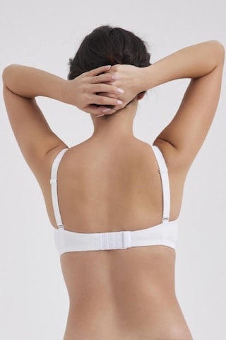 Moonlight 2165 Pamuk Cotton Minimizer Toparlayıcı Balenli Sütyen BEYAZ