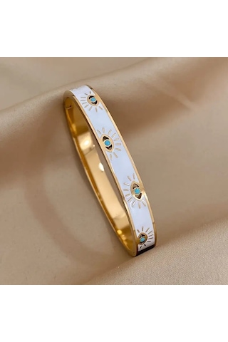 Mk Tasarım Çelik Bileklik Model-1 Gold