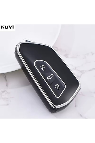 Volkswagen Tayron Anahtar Kılıfı Siyah-silver 2025