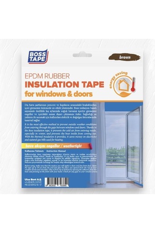 Boss Tape Epdm Kauçuk Pencere Kapı İzolasyon Bandı 5mmx15mmx5mt Kahverengi