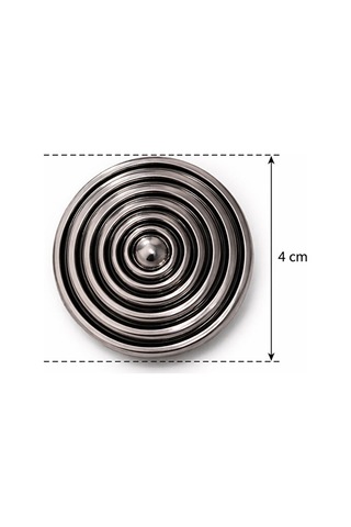Kadın Gold Spiral Desenli Büyük Küpe Parlak Gold Yuvarlak Stateme Siyah