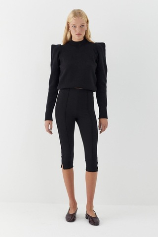 Bermuda Tayt Siyah Siyah