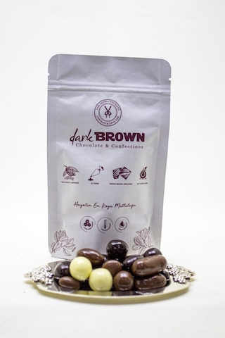 Dark Brown Sütlü ve Bitter Karışık Draje Paketi Bademli Fındıklı ve Portakallı 1 KG