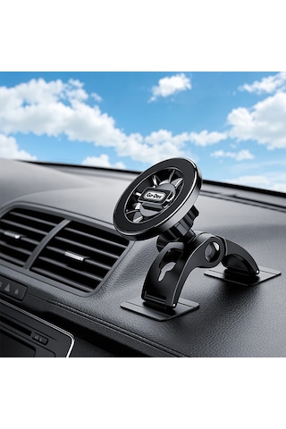 Go Des Gd-hd277 Magnetik M-safe Uyumlu 360 Derece Dönebilen Düz Zemin Araç Telefon Tutucu Siyah