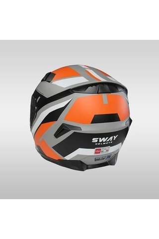 Sway 820 Aıx Orange Full Face Motosiklet Kaskı Turuncu