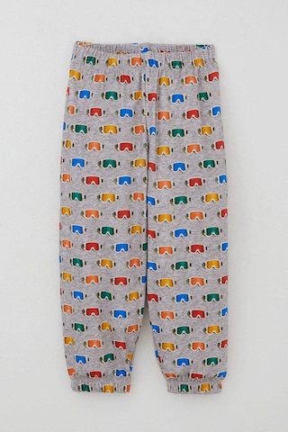 Breeze Erkek Çocuk Pijama Takımı Renkli Kayakçı Gözlüğü Desenli 1-3 Yaş, Gri Melanj Gri Melanj