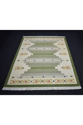 Zehra Abla Halı Yeni El Dokuma 4m2 Modern Tasarım Yün Kilim 7470 Çok Renkli