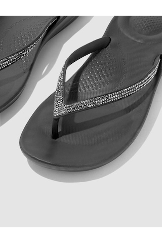 Fitflop Iqushıon Sparkle R08 Siyah Kadın Parmak Arası Terlik Siyah