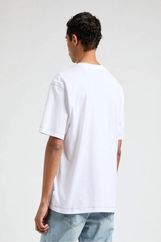 Guess Erkek Beyaz Pamuk T-shirt Logolu, Regular Fit Beyaz