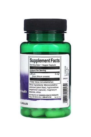 Swanson, Lithium Orotate, 5 Mg, 60 Veggie Capsul.usa Menşei.o...