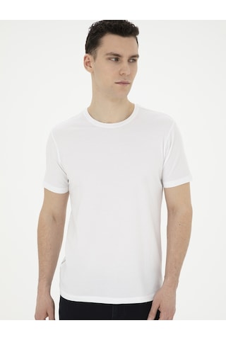 Pierre Cardin Erkek Beyaz Tişört Basic 50280751-vr013 Beyaz