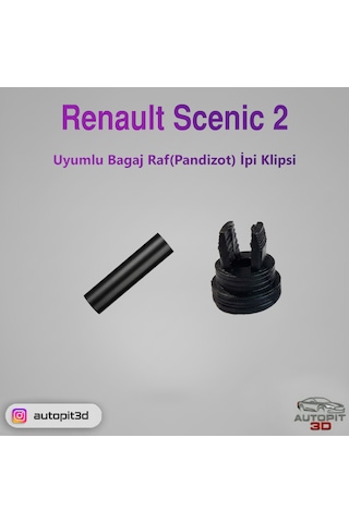 Renault Scenic 2 Uyumlu Bagaj Rafı Pandizot İpi Klipsi