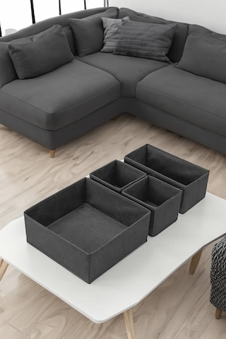 4'lü Keçe Dolap Içi Ve Çekmece Içi Düzenleyici Organizer Giysi, Ç Gri